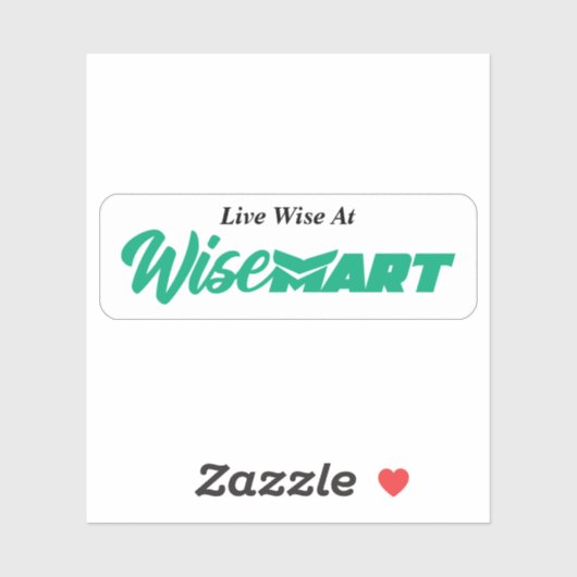 "Live Wise At WiseMart" – ステッカー シール (シート)