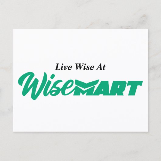 「Live Wise At WiseMart」 – ポストカード (正面)