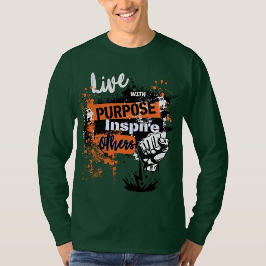 Live with Purpose: Inspire Others Tシャツ (正面)