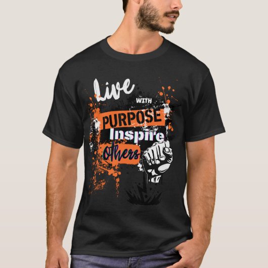 Live with Purpose: Inspire Others Tシャツ (正面)
