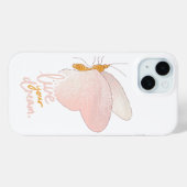 Live Your Dream Aesthetic Peach Butterfly iPhone  Case-Mate iPhoneケース (裏面 (横))