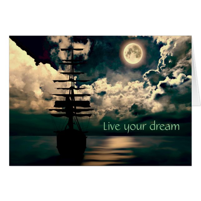 Live your dream Grusskarte (正面横)