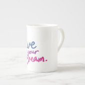 Live Your Dream Inspirational Quote Coffee Mug ボーンチャイナマグカップ (正面右)
