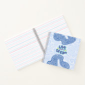 Live Your Dream - Motivational Blue  ノートブック (内部)