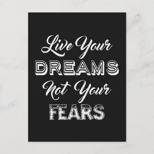 Live Your Dreamsカラーカスタムポストカード ポストカード (正面)