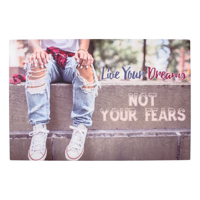 Live Your Dreamsメタルウォールアート メタルプリント (正面)