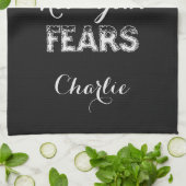 Live Your Dreams名前をカスタムする&カラーハンドタオル キッチンタオル (折り畳み)