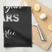 Live Your Dreams名前をカスタムする&カラーハンドタオル キッチンタオル (四つ折り)