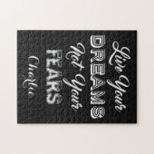 Live Your Dreams名前をカスタムする&カラーパズル ジグソーパズル (横)