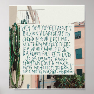 Live your Life引用文 ポスター