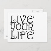 「Live Your Life」ポストカード ポストカード (正面/裏面)