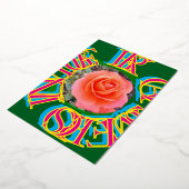 LIVE YOUR LIFE AMONG ROSES 箔招待状 (回転した状態)