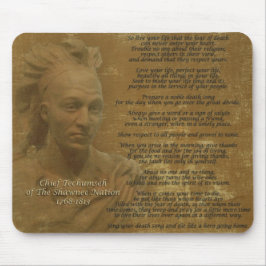 "Live Your Life" Chief Tecumseh mousepad マウスパッド
