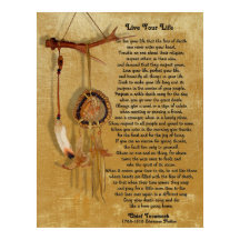 "Live Your Life"、Chief Tecumseh with/Dream-catcher