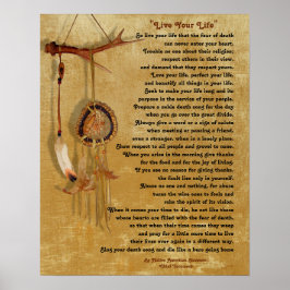 "Live Your Life"、Chief Tecumseh with/Dream-catcher ポスター