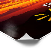 Live Your Life Sunset Inspirational Design ポスター (コーナー)