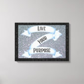 Live Your Purpose Banner Wall Art キャンバスプリント (正面)