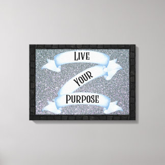 Live Your Purpose Banner Wall Art キャンバスプリント