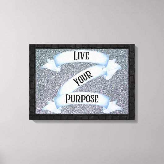 Live Your Purpose Banner Wall Art キャンバスプリント (正面)