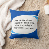 Live Your Vision – Motivational Quote クッション (ブランケット)
