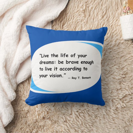 Live Your Vision – Motivational Quote クッション (ブランケット)
