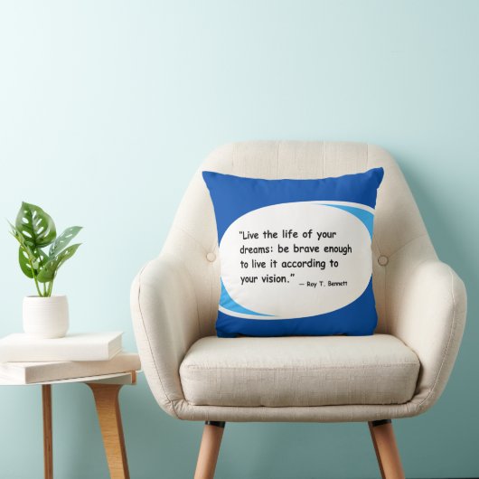 Live Your Vision – Motivational Quote クッション (椅子)