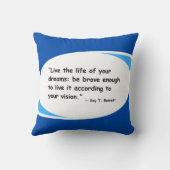 Live Your Vision – Motivational Quote クッション (裏面)