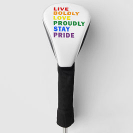 LiveBoldly Love誇らしげにステイPrideゴルフヘッドカバー ゴルフヘッドカバー