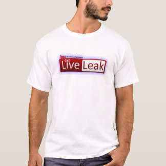 LiveLeakのロゴのワイシャツ-白 Tシャツ