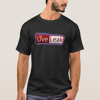LiveLeakのロゴのワイシャツ-黒 Tシャツ