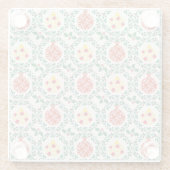 Lively Christmas Floral Coaster ガラスコースター (裏面)