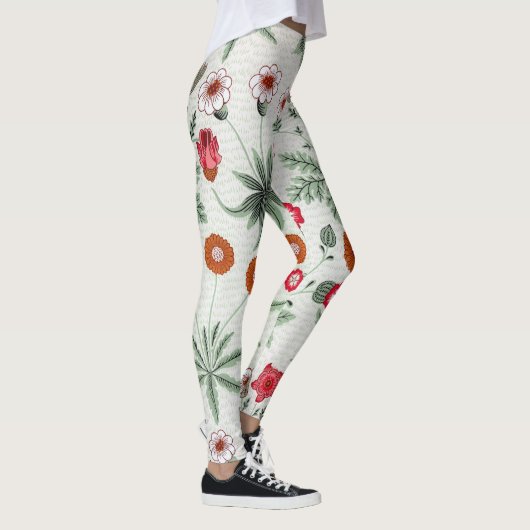 Lively Floral Pattern colorful flowers レギンス (右)