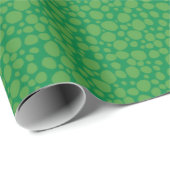 Lively Green Dot Patterns for Organic Design ラッピングペーパー (ロールコーナー)