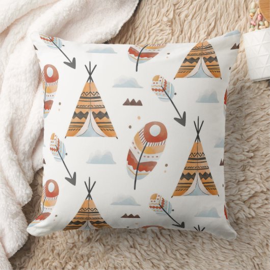 Lively Hues Accent Pillow クッション (ブランケット)