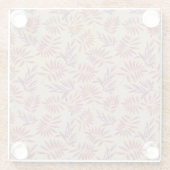 Lively Red and Purple Leaf Motifs on Neutral Beige ガラスコースター (裏面)