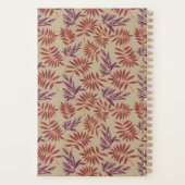 Lively Red and Purple Leaf Motifs on Neutral Beige プランナー手帳 (裏面)