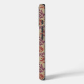 Lively Red and Purple Leaf Motifs on Neutral Beige Case-Mate iPhoneケース (裏面 / 左)