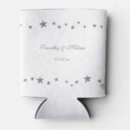 Lively Silver Stars Custom Can Coolers Wedding 缶クーラー