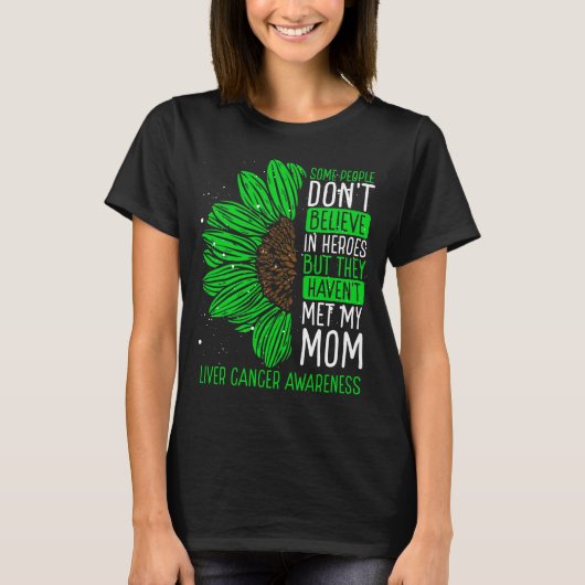 Liver Cancer Awareness Ribbon Mom Warrior Tシャツ (正面)