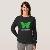 Liver Disease Awareness Month Green Ribbon Butterf Tシャツ (正面フル)