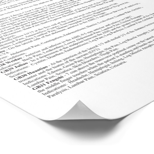 Liver Meridian Acupuncture Points ポスター (角)