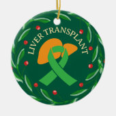 Liver Transplant Recipient Custom Christmas セラミックオーナメント (正面)