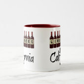 Livermore California Red Wine Bottles Tasting Fun ツートーンマグカップ (中央)