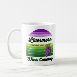 Livermore Wine Country Purple Green Stripes Grapes コーヒーマグカップ