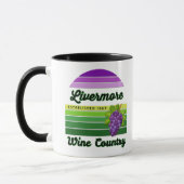 Livermore Wine Country Purple Green Stripes Grapes マグカップ (左)