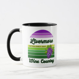Livermore Wine Country Purple Green Stripes Grapes マグカップ