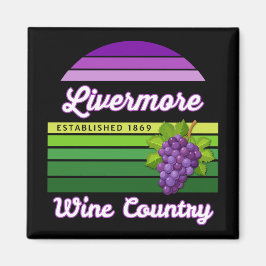 Livermore Wine Country Purple Green Stripes Grapes マグネット