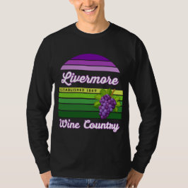 Livermore Wine Country Purple Green Stripes Grapes Tシャツ