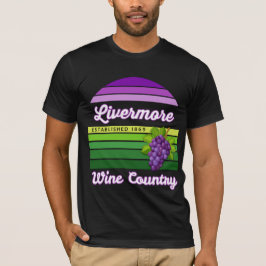 Livermore Wine Country Purple Green Stripes Grapes Tシャツ