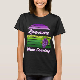 Livermore Wine Country Purple Green Stripes Grapes Tシャツ